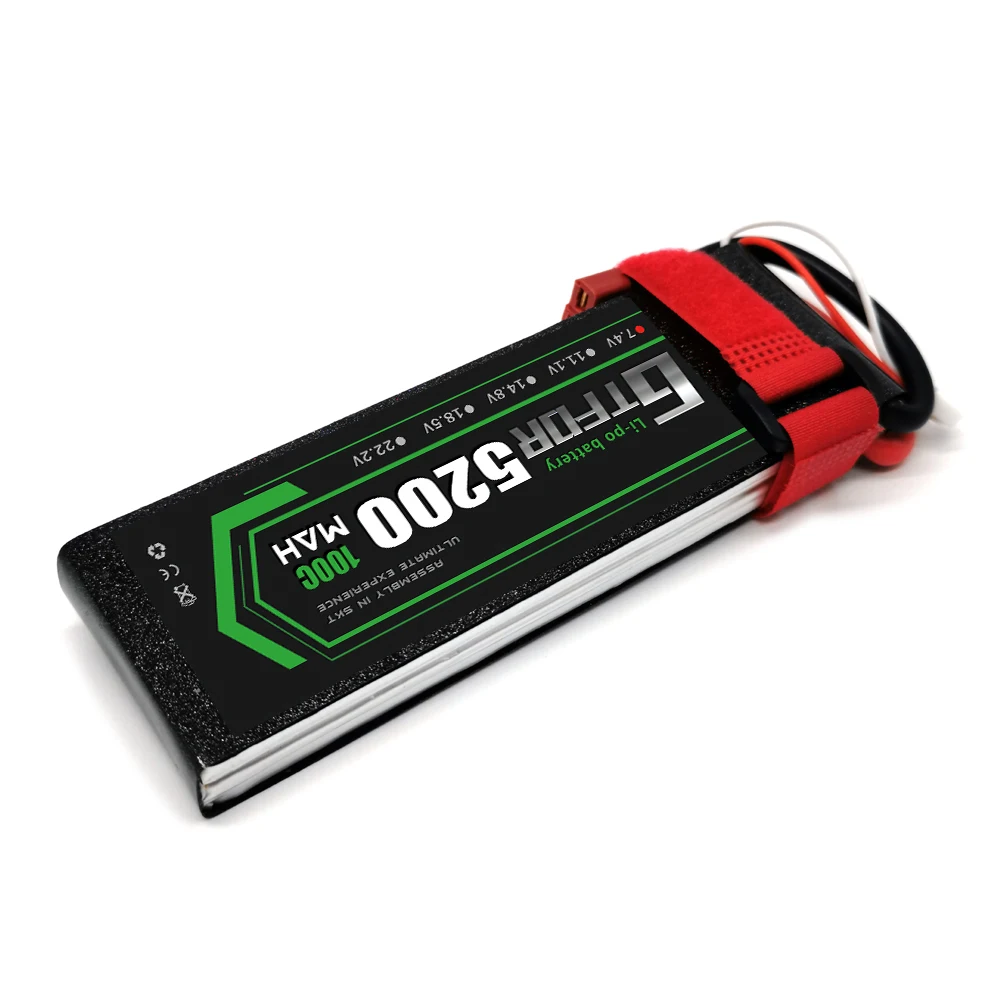 GTFDR-bater&iacute;a Lipo 2S 7,4 V 5200mah 100C-200C XT60 T Deans XT90 EC5 para Dron FPV, avi&oacute;n, coche, cami&oacute;n, barco, piezas de RC-4