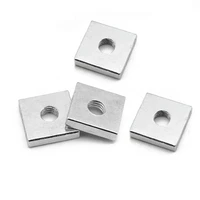 102050pcs din562 m3 m4 m5 m6 m8 zinc plating white carbon steel square thin nuts