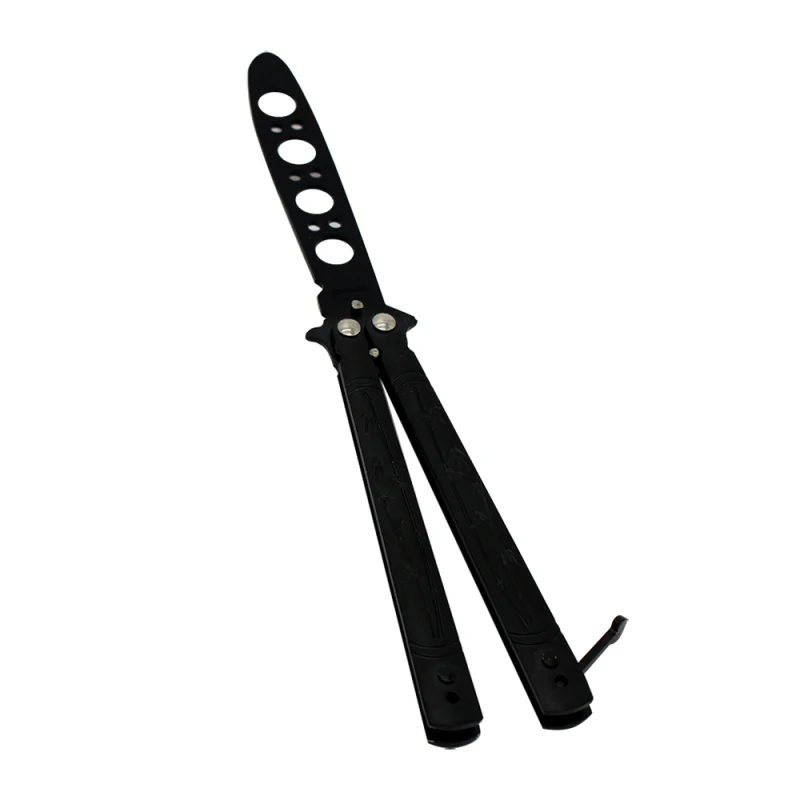 

New Stainless Steel Training Butterfly Knife Folding Knife Butterfly Role Play Knife Without Edge Blunt Outdoor Tools Csgo Toy