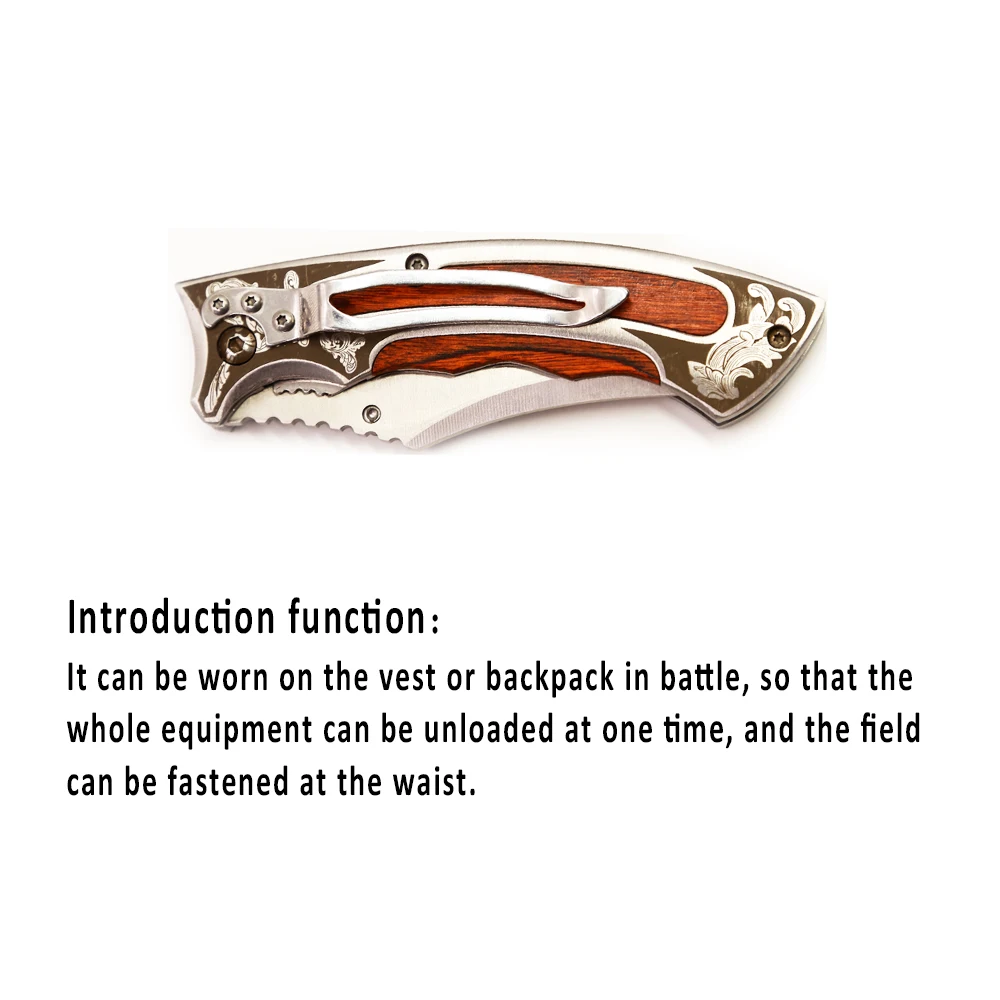 12 шт./лот 210 мм (8 3 ') 57HRC Карманный охотничий складной нож 5Cr15Mov лезвие с деревянной