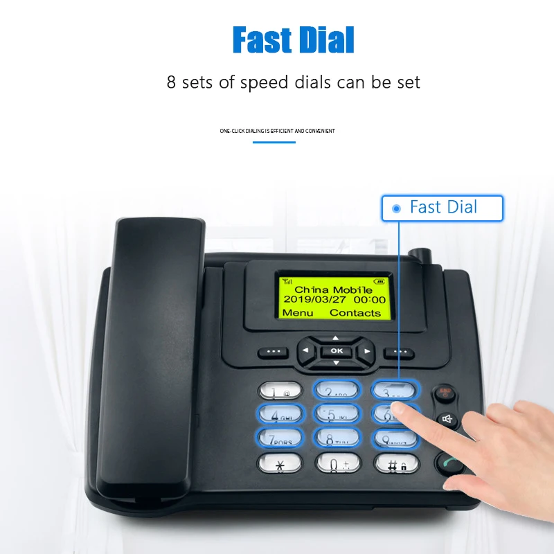 GSM 900/1800 МГц Поддержка сим карты стационарный телефон с FM радио Call ID Handfree