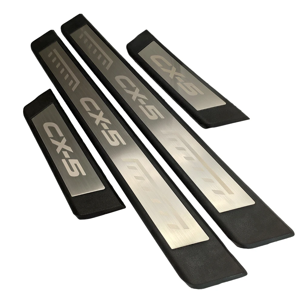 Аксессуары для Mazda Cx5 порога протектор укладки волос Стикеры Cx 5 авто педаль 2012 2014