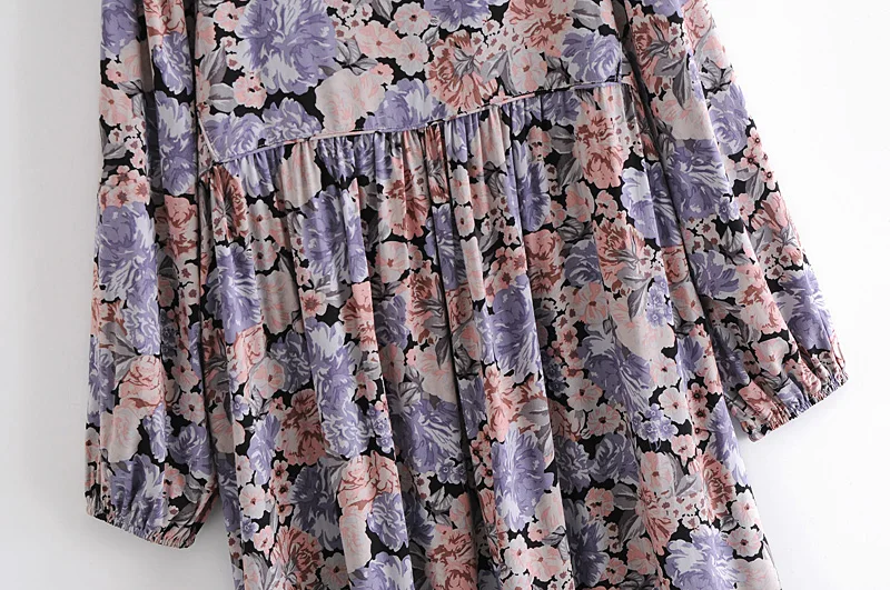 В богемном стиле винтажные Женские Длинные рукава в этническом с цветочным