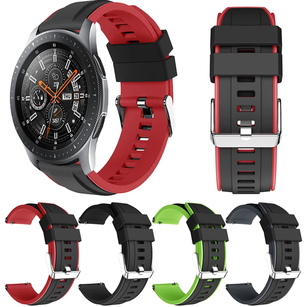 22 мм силиконовый ремешок для samsung Galaxy Watch 46 умный Браслет сменные ремешки huawei GT Band