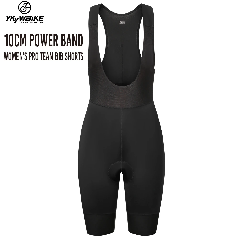 Женские велосипедные шорты YKYWBIKE высокоэластичные быстросохнущие черные брюки