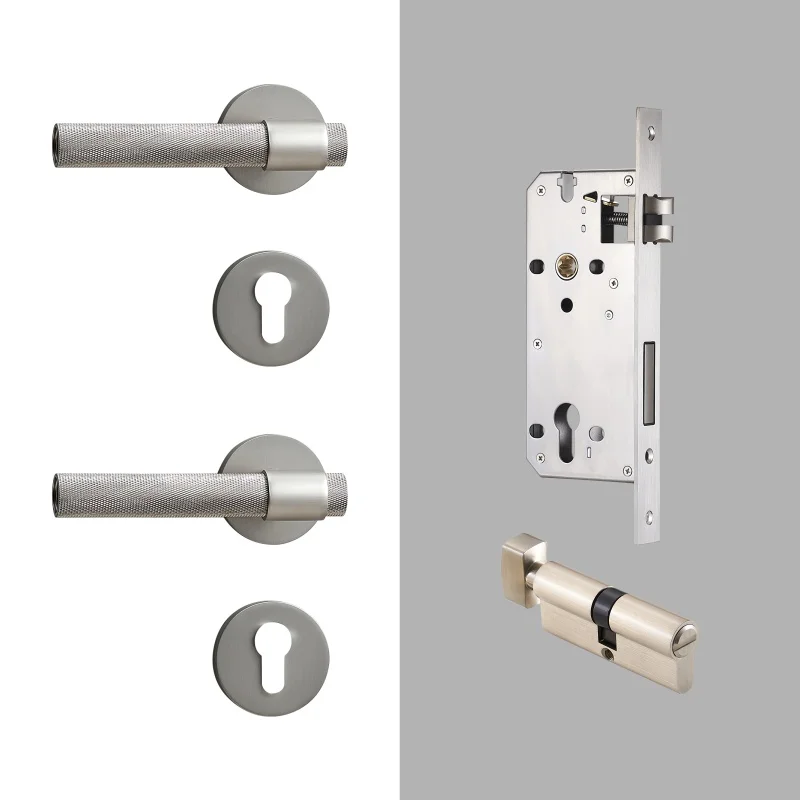 

Дверные замки Dooroom латунные серебристые