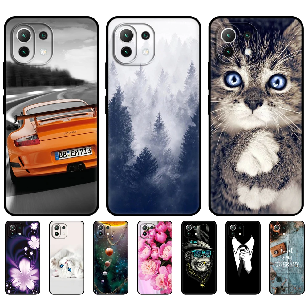 

For xiaomi Mi 11 | Mi 11 Lite 5G NE 4G | Mi 11i Case Back For xiaomi11 Mi11 i 11Lite Phone Cover Silicon Funda black tpu case