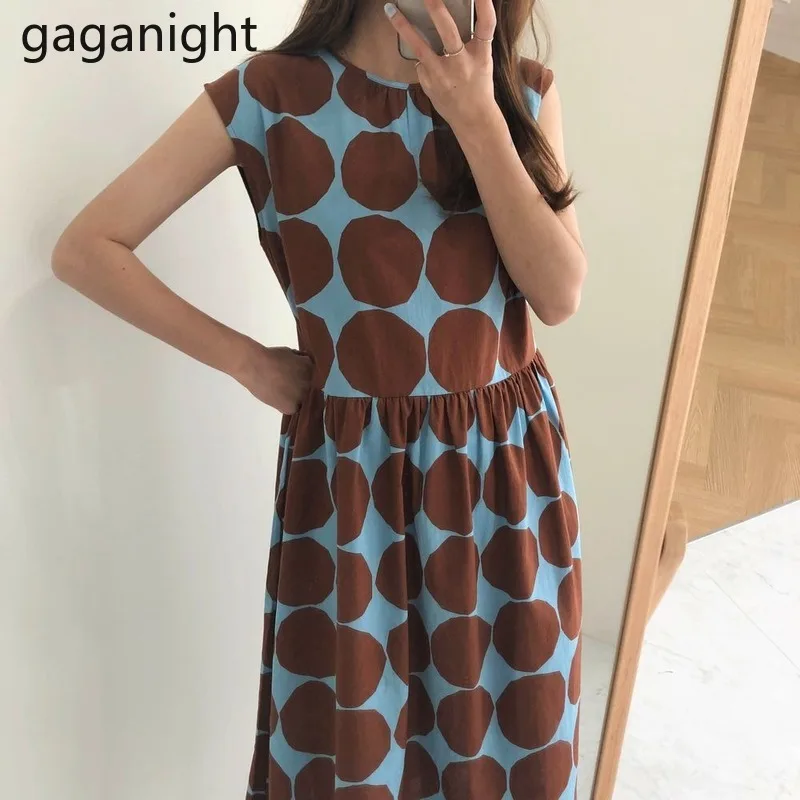 Женское винтажное платье-макси в горошек Gaganight праздничное модное