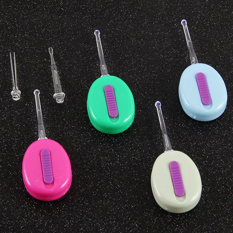 Детский безопасный светильник для ухода за ушами съемная светящаяся ложка ушей