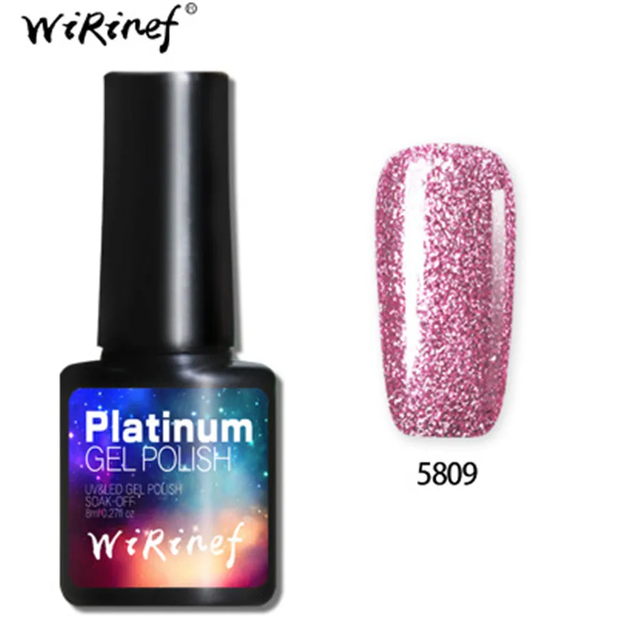 Модный Платиновый Блестящий лак для ногтей серебристый фиолетовый розовый