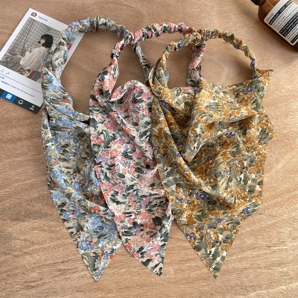 

Bohemian triangle elastic elastic band creative French retro romantic Headband