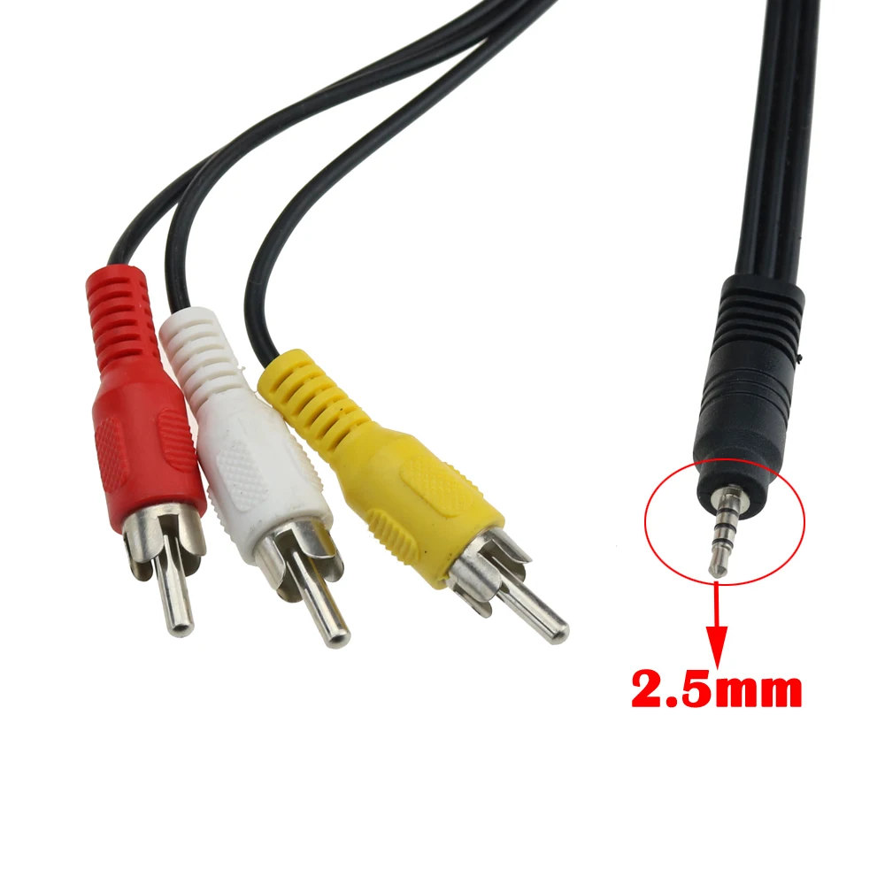 Cltgxdd 5 футов/1 м 2 мм разъем штекер к 3 RCA Аудио Видео AV выход кабель 4 полюсный ТВ
