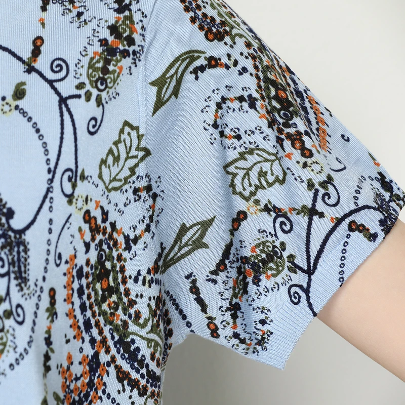 

Pint Women Sweater Pullovers 2021 Summer Clothes For Women Jumper Crop Top Casual Knitted T Shirt Women Short Sleeve T-Shirts