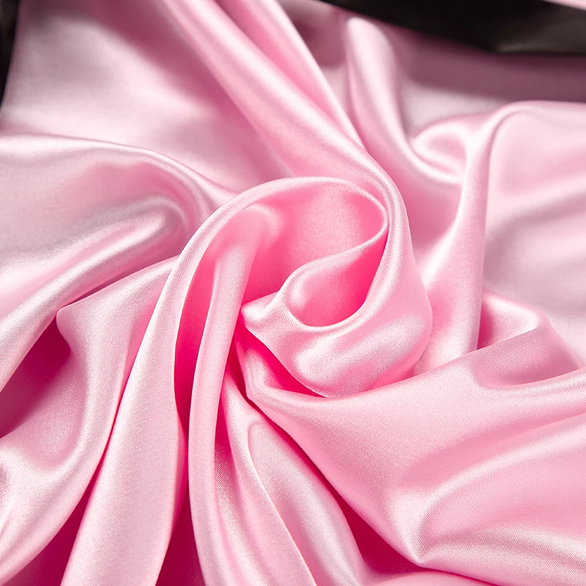 Женские шелковые пижамы с длинным рукавом HiLoc комбинированный сексуальный халат