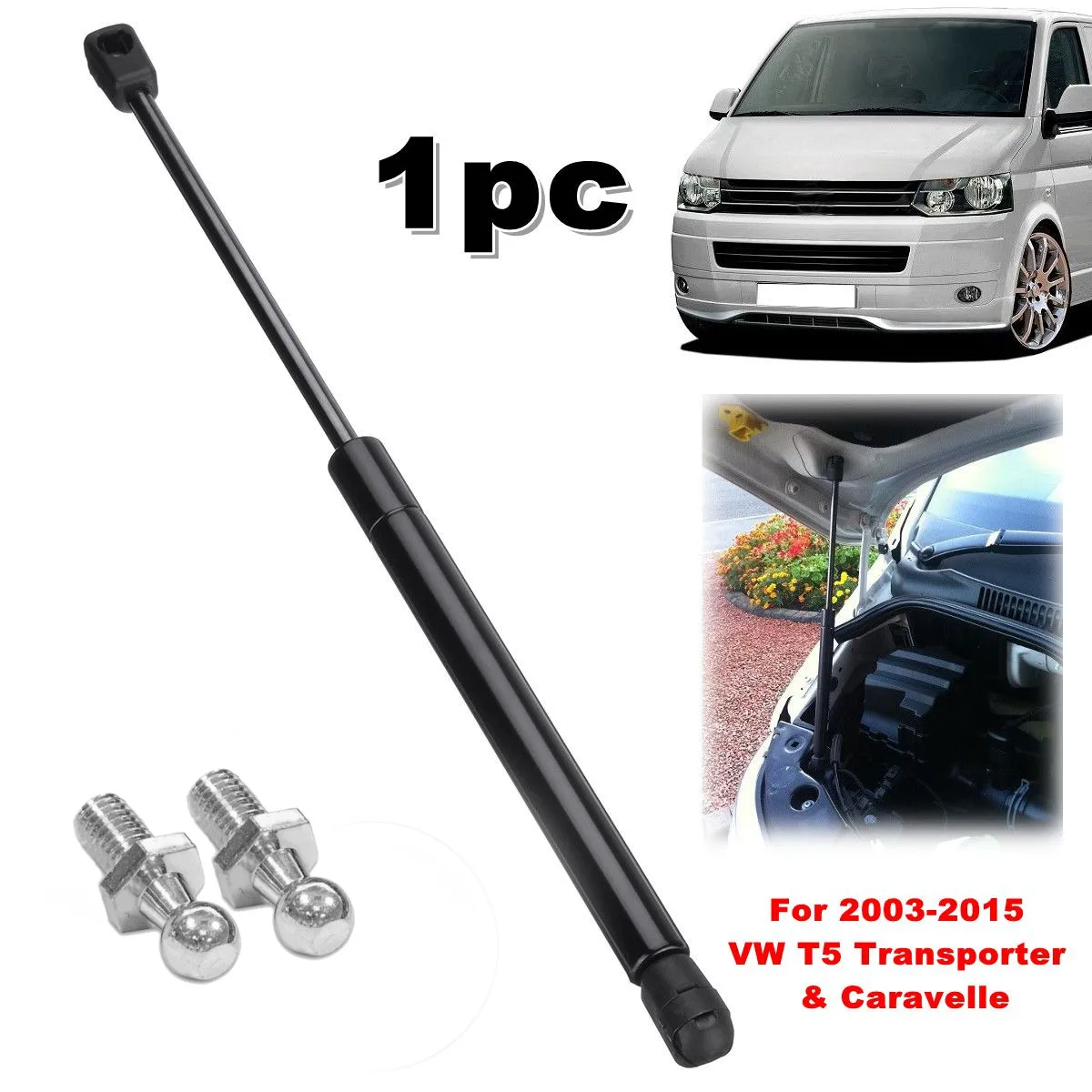 

NEW 1Pc Front Bonnet Strut Gas Hood Support 7E0823359 For Volkswagen VW T5 Transporter Caravelle 2003-2011 2012 2013 2014 2015