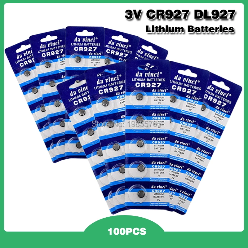 CR927 100 шт./упак. кнопочные батареи BR927 ECR927 5011LC Cell Coin литиевая батарея 3V CR 927 DL927 для