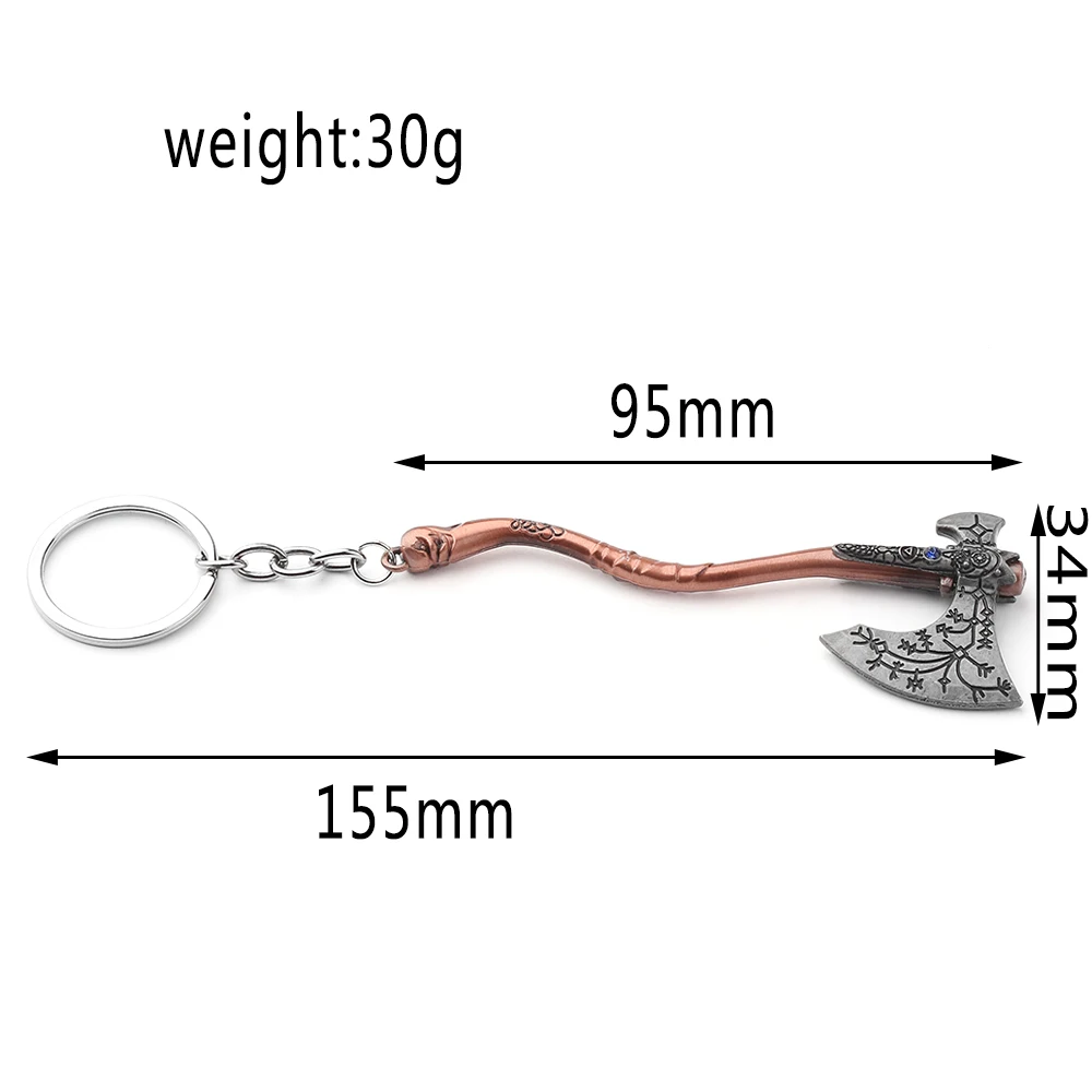 Viking Car Keychain God of War 4 Leviathan Key Chain Metal Keyrings Kratos Guardian Shield Ice Axe Accessories | Украшения и