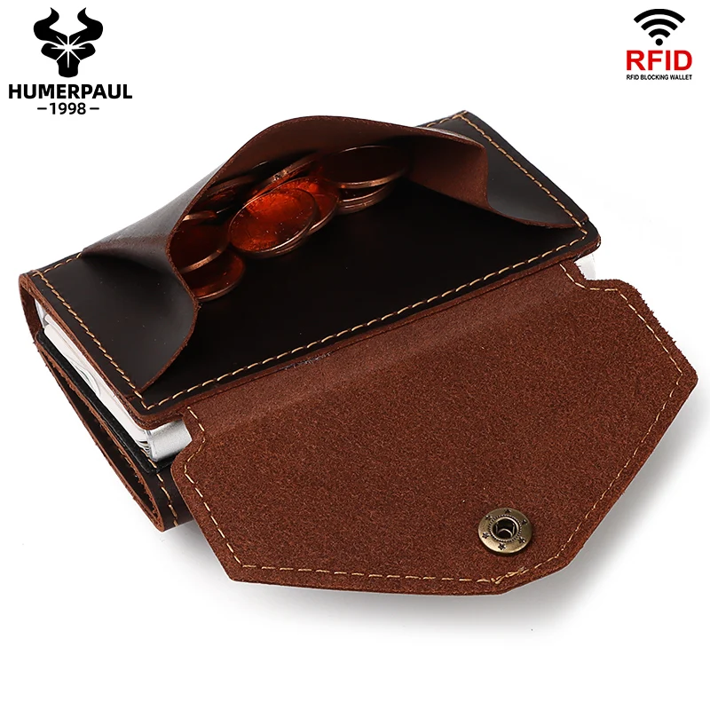 

Slim Bussiness Credit Card Holder Men Thin Anti Protect Travel ID Cardholder Male Rfid Blocking Wallet Metal Case Porte Carte