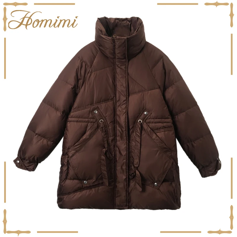 

Homimi 2020 Winter New Woman 95% Down Jacket Casual Winter Overcoat Warm Thick Korean Women Puffer Coat Fashion Down Parka