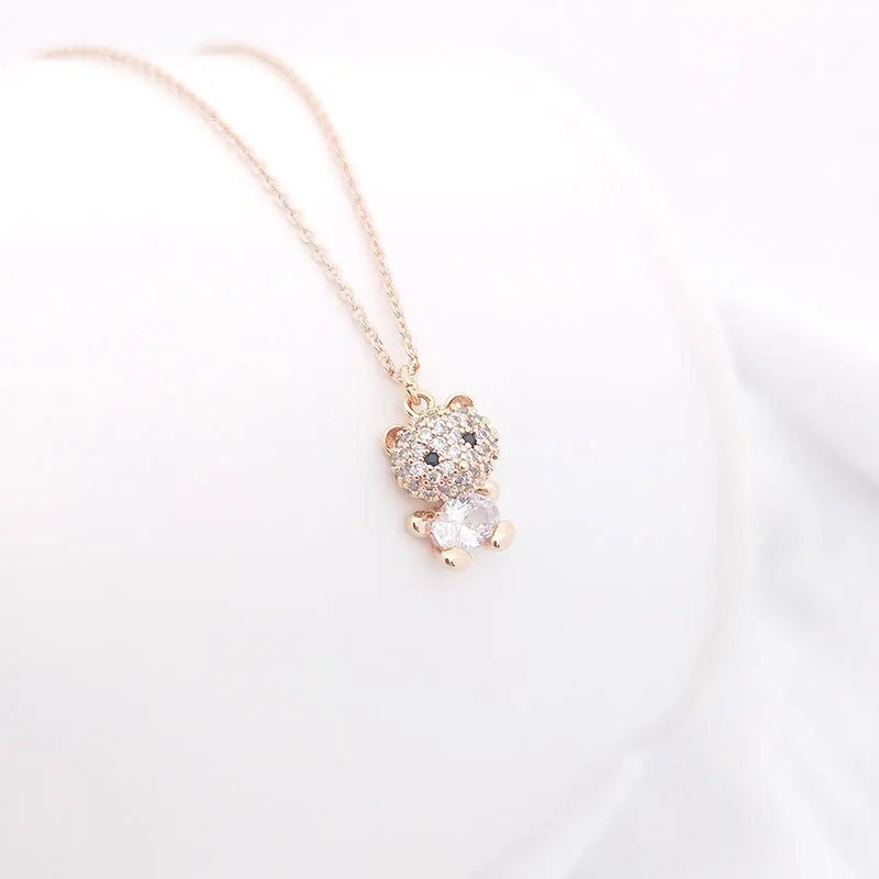 

Cute cat necklace for woman fashion shiny p jewelry for girl gift party accessories