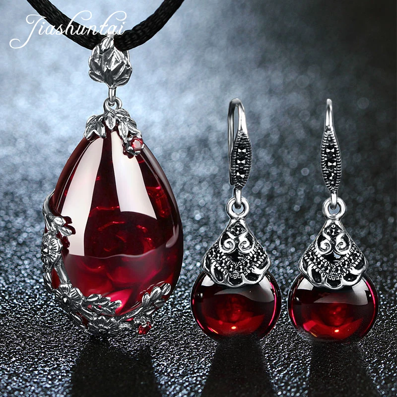 Женский винтажный набор украшений ZHJIASHUN ожерелье с подвесками из 100%