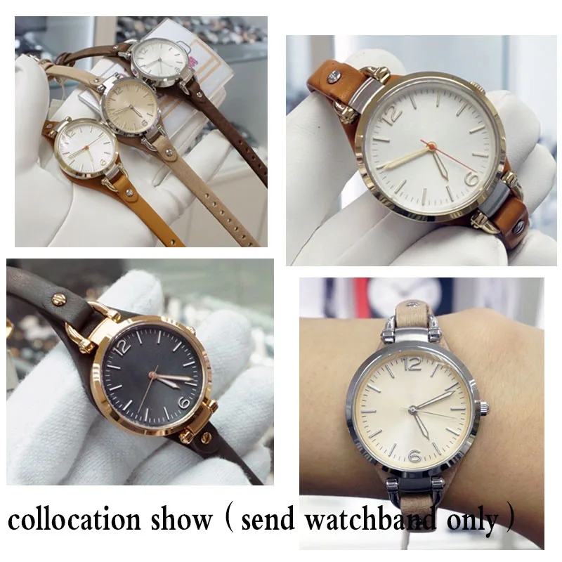 For Fossil ES3077 ES2830 ES3262 ES3060 Stylish women's watchband High quality genuine leather watch straps lady Small bracelet