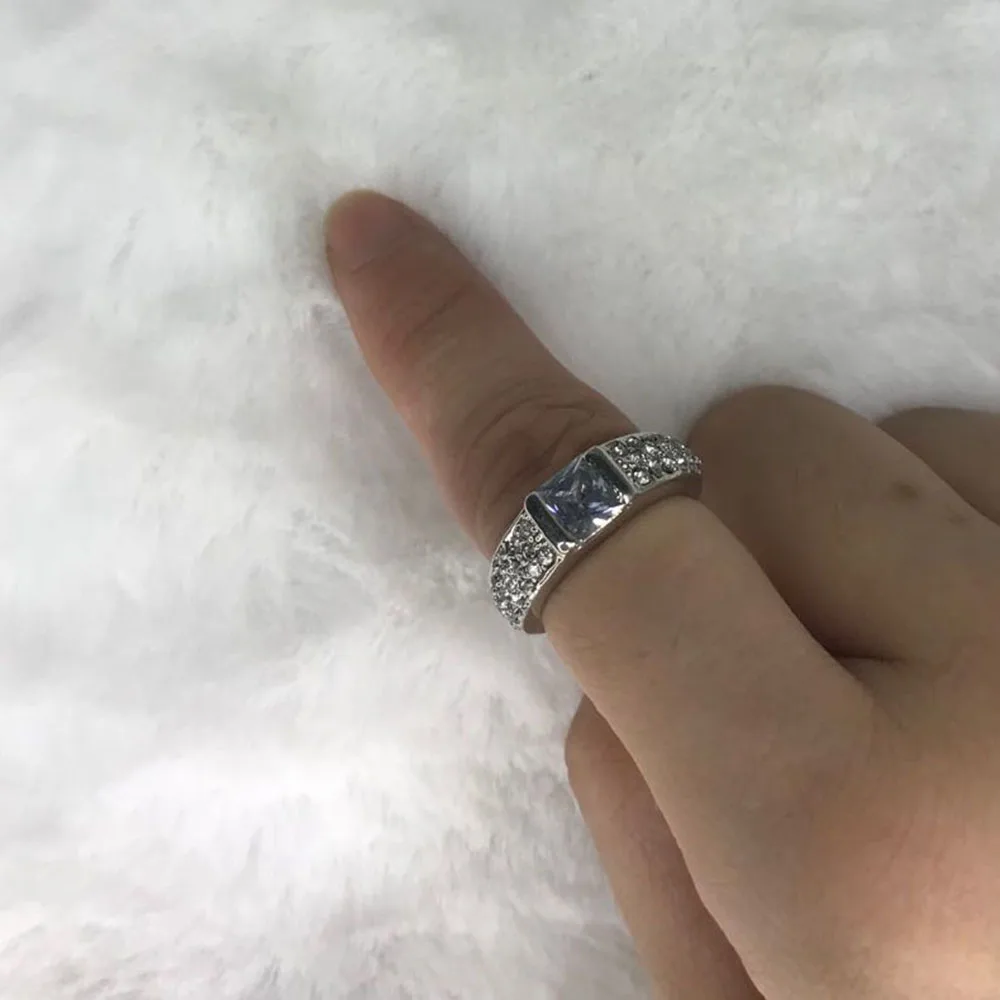 Модный дизайн элегантное роскошное кольцо из искусственного циркония Свадебные