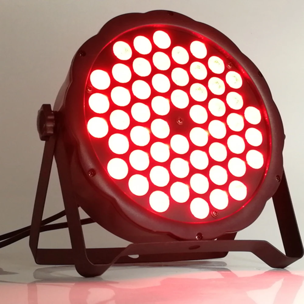12 шт./54x3 Вт rgb 3в1 led par огни + чехол для полета 7 dmx512 канальный плоский