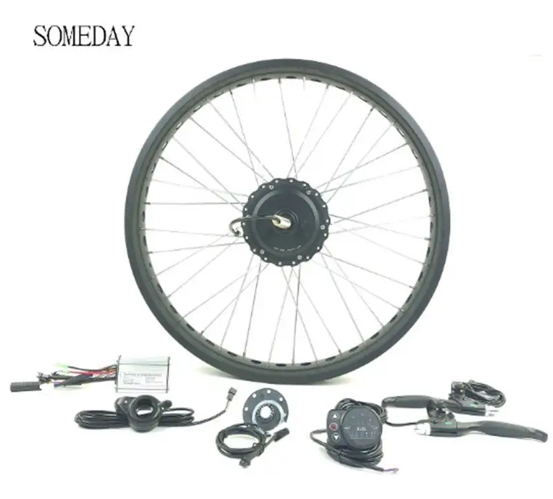 SOMEDAY Snow Bike Electric Bicycle conversion kit with LED900S display 20 26 inch 36V/48V 350W E-bike rear rotate hub Motor fat | Спорт и