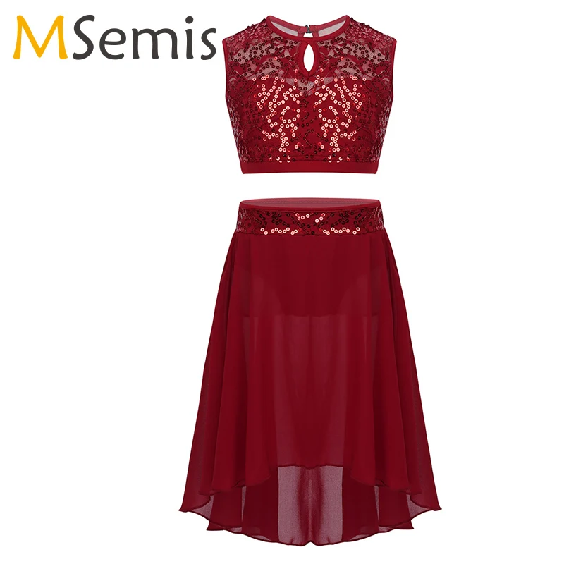 Костюмы для девочек балетные костюмы лирических танцев укороченный топ без