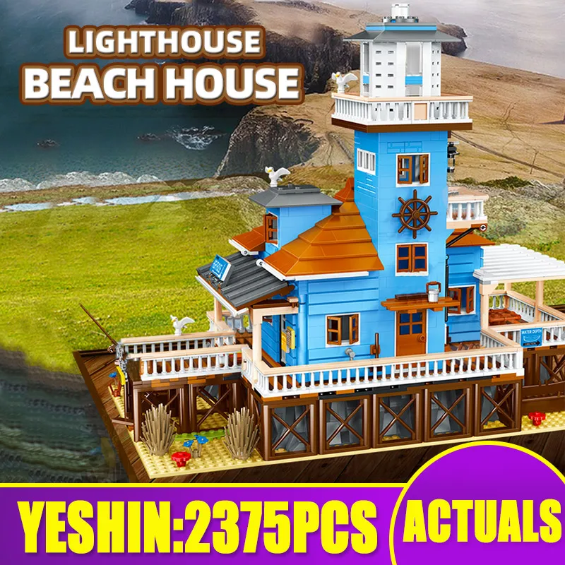 Креативные кирпичи игрушки для ныряния рыбацкий маяк и лодка Hous Diner модель