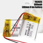 Перезаряжаемый литий-полимерный аккумулятор 702025 072025 3,7 в 300 мАч для mp3 MP4 MP5 bluetooth-динамика, видео, беспроводной мыши, литий-ионные элементы