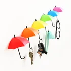 3 шт.компл., цветные настенные крючки в форме зонта, настенные декоративные стеллажи, настенный органайзер, контейнеры для кухни, ванной комнаты