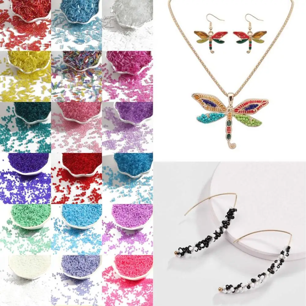 Стеклянные бусины ярких цветов 2 мм 15 г из чешского хрусталя для изготовления