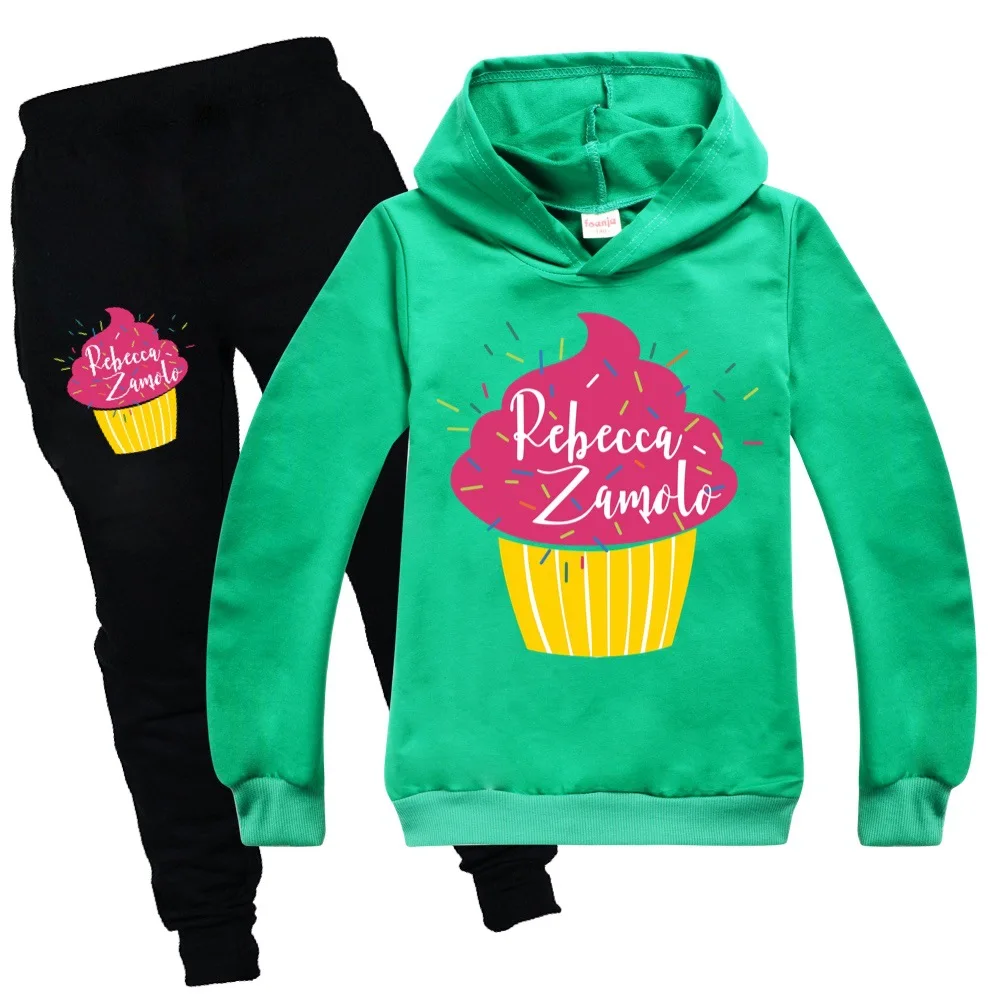 

New Toddler Baby Clothes Youtube Zamolo Thin Hoodies With Pants sets Rebecca Boys Long Sleeves Sweatshirt Girls Clothes For Kids