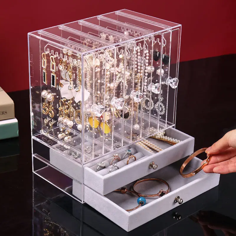 Органайзер для хранения ювелирных изделий шкатулка сережек подставка браслетов
