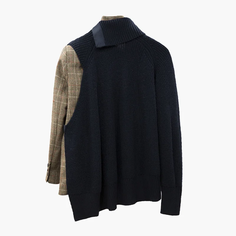 [XITAO] Новое Женское осеннее Европейское модное просторное с воротником стойкой