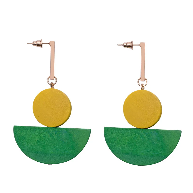 Деревянные африканские серьги натуральная деревянная серьга 2018 геометрические