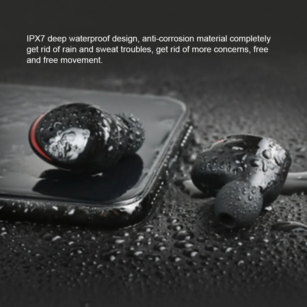 TWS беспроводные наушники IPX7 водонепроницаемые спортивные с Bluetooth HiFi Звук 6D