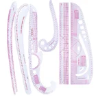 Набор для шитья, линейка для резки, с метрическими рукоятками, 6 шт.