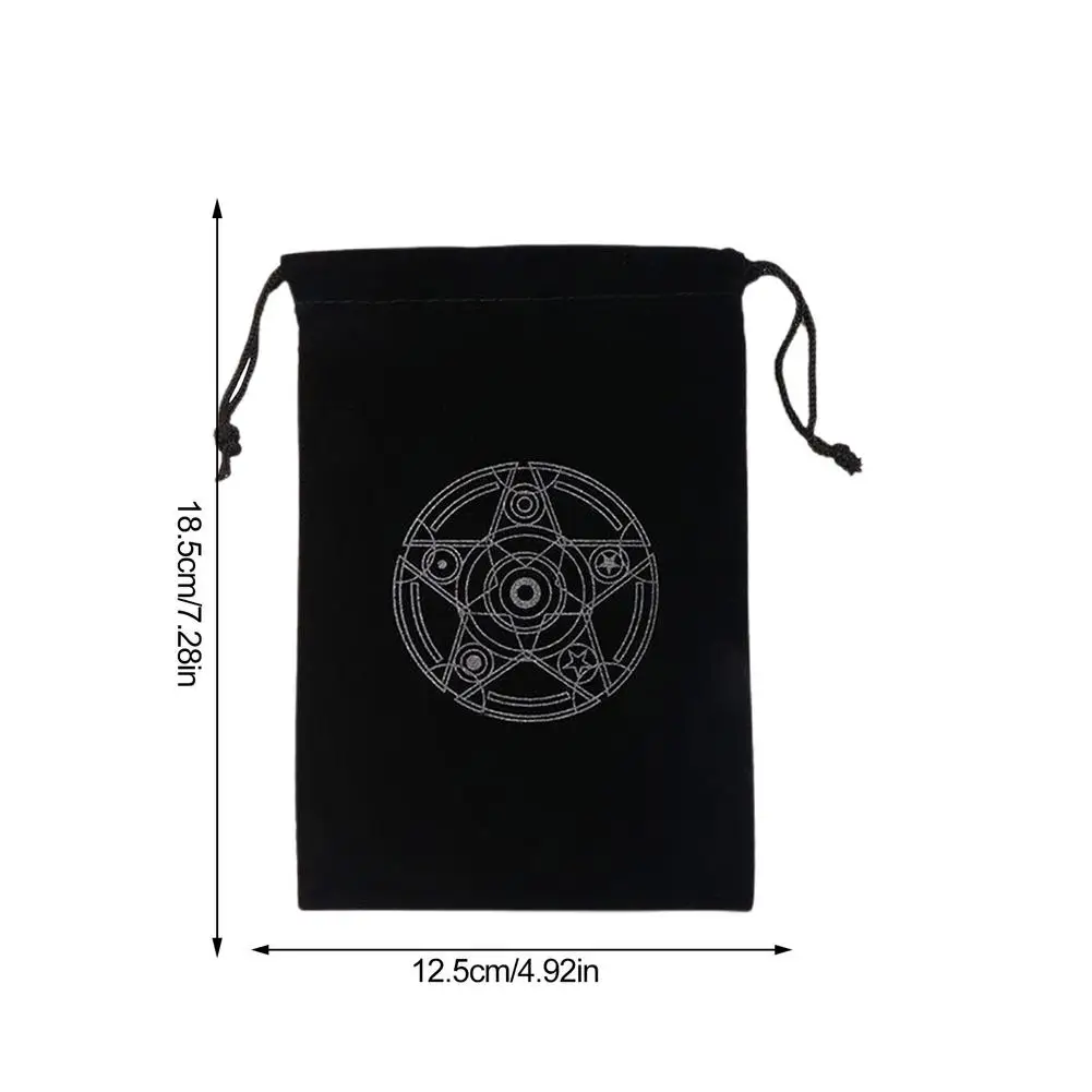 Bolsa de almacenamiento de cartas de Tarot de pentagrama de terciopelo, Mini bolsa con cordones, bolsita con cord&oacute;n para joyer&iacute;a, 2021-2