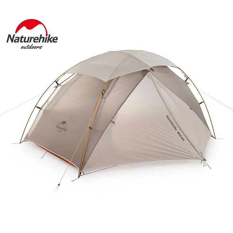 Палатка Naturehike Nebula туристическая на 2 человек нейлон 20D сверхлегкая двухслойная