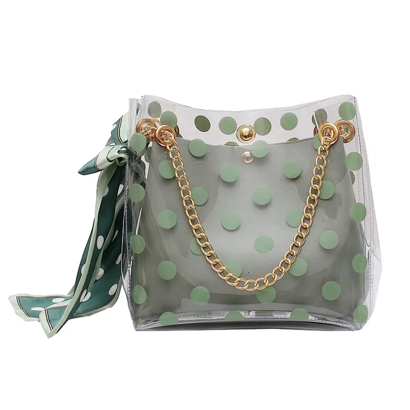 Лента бант прозрачная гелевая сумка 2019 летняя Новая высококачественная ПВХ