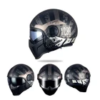 Шлем мотоциклетный унисекс, многофункциональный полушлем, CYRIL, Black Warrior, 4 варианта