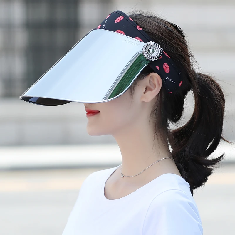 Женская шляпа с защитой от УФ лучей прозрачная солнца широкими полями модная