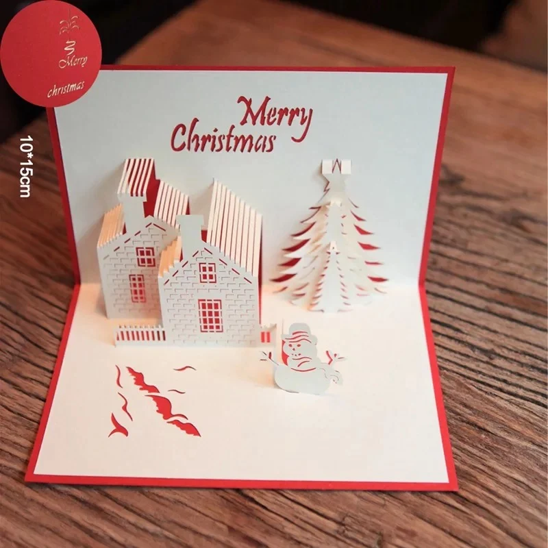 

Creative Holiday Three-dimensional Greeting Card Christmas Card Handmade Greeting Cards Birthday Wedding Greetings Cardes Castle