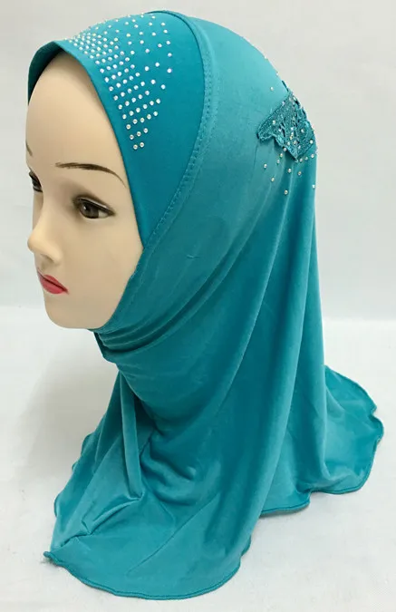 Tassel PeacockBlue Мусульманский красивый хиджаб для девочек, исламский шарф в арабском стиле, шали с цветочным узором - Цвет: Tassel PeacockBlue