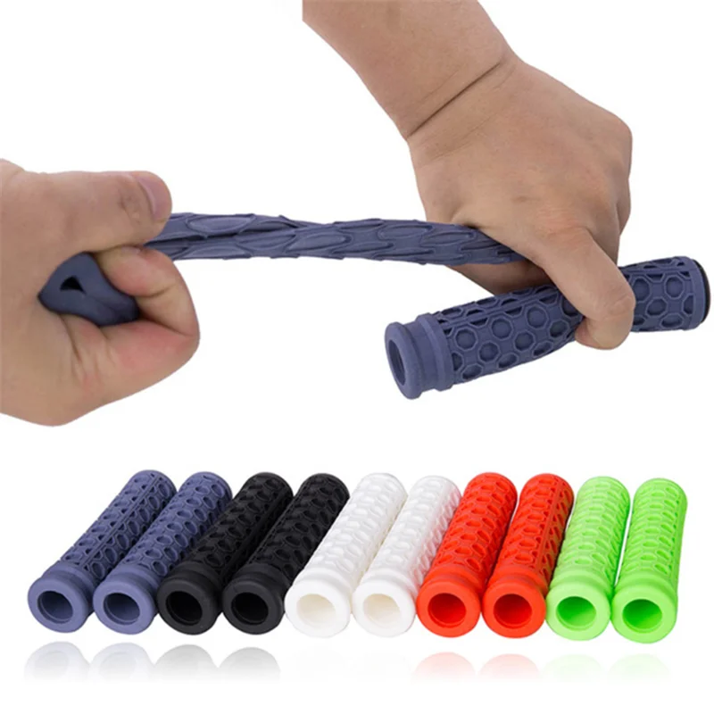 

ZTTO MTB Mountain Bike Road Bicycle Real Silicone Shock-Proof Anti-Slip Grips Bicycle Parts 1 Pair AG112
