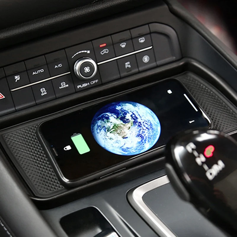 Автомобильное беспроводное зарядное устройство подлокотник коробка для