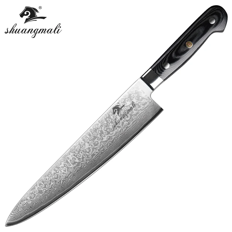 Нож для нарезки мяса Gyuto VG10 кухонные ножи из стали Дамасского плетения 67 слоев